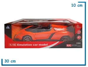 EMULATION CAR MODEL AUTO NARANJA CON LUZ RC 1.16