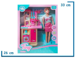 TINY FANTASY MU¥ECA VESTIDO AMORA CON COCINA