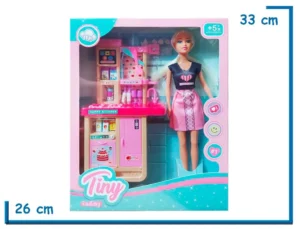 TINY FANTASY MU¥ECA VESTIDO CORAZON CON COCINA