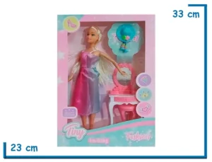 TINY FASHION MUÑECA FUCSIA CON TOCADOR