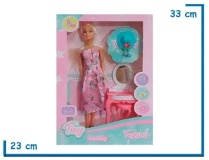 TINY FASHION MUÑECA ROSA CON TOCADOR