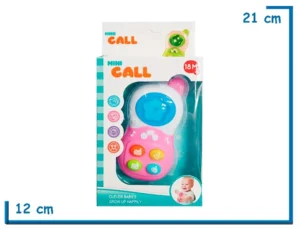 MINI CALL CELULAR ROSA INTERACTIVO LUZ Y SONIDO