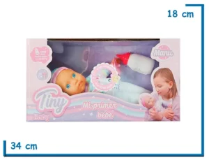 TINY BABY MI PRIMER BEBE BLANCO CON ACCESORIOS Y SONIDO