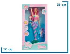 TINY SIRENA LILA MU¥ECA CON MINI SIRENA