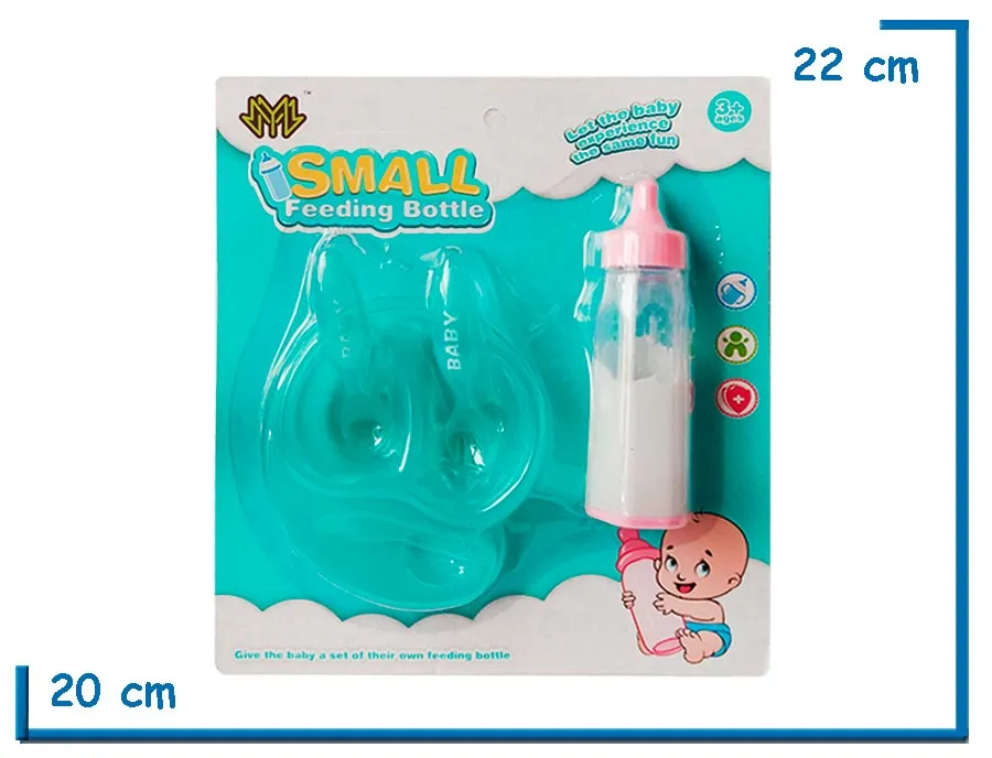 SMALL FEEDING BOTTLE CELESTE PLATO Y MAMADERA MAGICA EN BLISTER