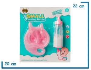 SMALL FEEDING BOTTLE ROSA PLATO Y MAMADERA MAGICA EN BLISTER