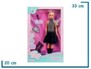 TINY FANTASY MUÑECA FALDA NEGRA CON MICROFONO