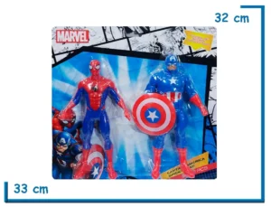 SPIDER-MAN & CAPTAIN AMERICA FIGURAS DE ACCION EN BLISTER 23CM