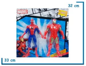 SPIDER-MAN & IRON MAN FIGURAS DE ACCION EN BLISTER 23CM