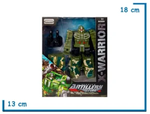 WARRIOR ARTILLERY WAR VERDE DOS CAÑONES FIGURA TRANSFORMABLE
