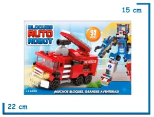 BLOQUES AUTO ROBOT TRANSFORMABLE 97 PZS