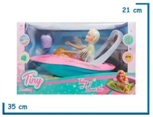 TINY FANTASY Y SU LANCHA MUÑECA BIKINI FLORES CON ACCESORIOS