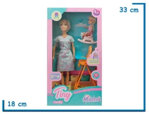 TINY FANTASY MUÑECA VESTIDO LIBELULAS MAMA CON SILLITA PARA COMER