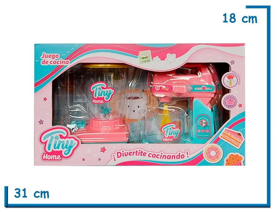 TINY HOME LICUADORA Y BATIDORA JUEGO DE COCINA