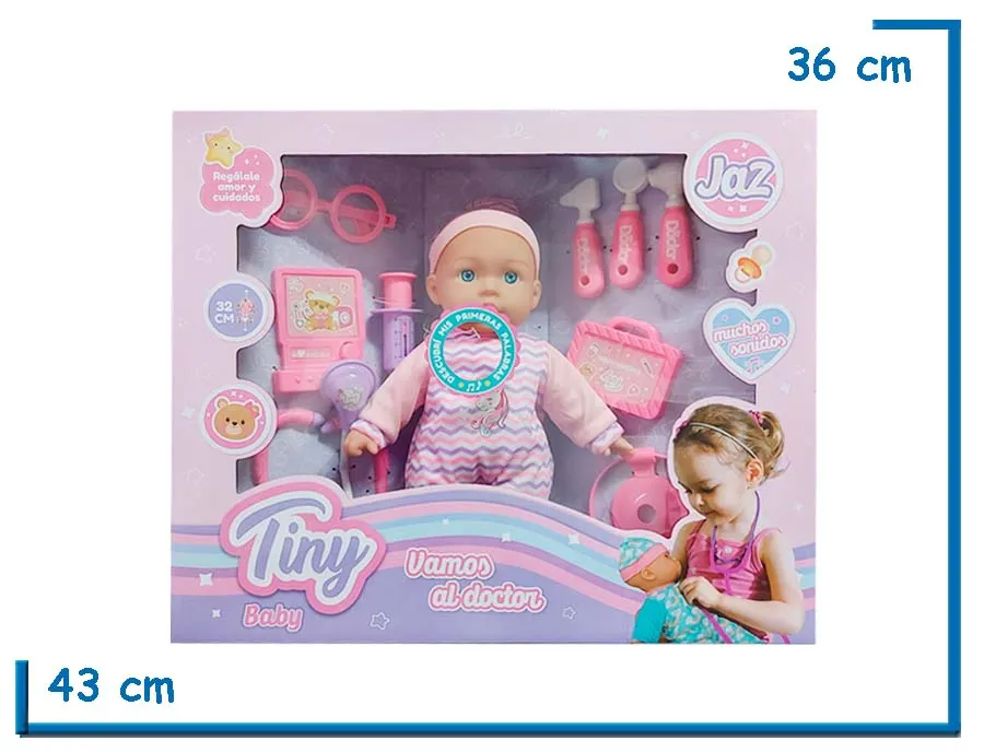 TINY BABY VAMOS AL DOCTOR ROPA ZIG-ZAG CON ACCESORIOS Y SONIDO