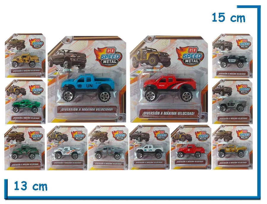 GO SPEED METAL CAMIONETA SURTIDA 1.60 EN BLISTER