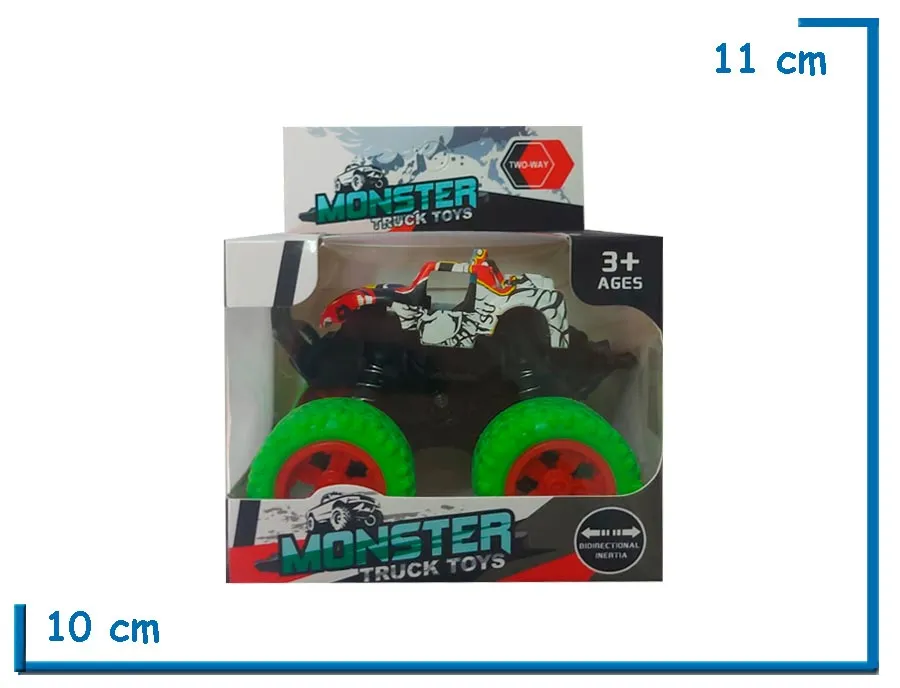 MONSTER TRUCK TOYS GOMAS VERDES VEHICULO OFF-ROAD EN CAJA