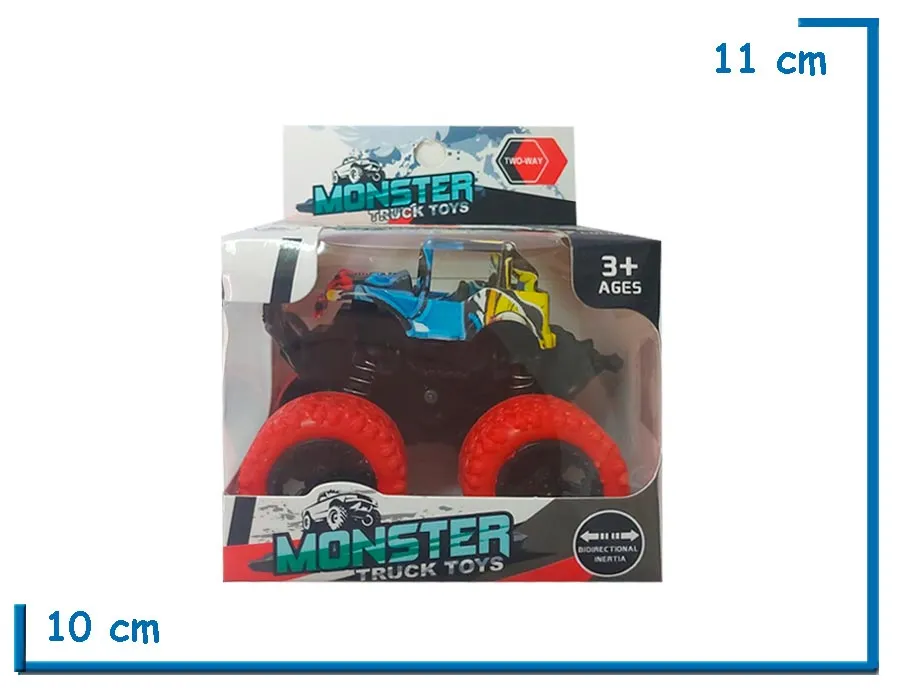 MONSTER TRUCK TOYS GOMAS ROJAS VEHICULO OFF-ROAD EN CAJA