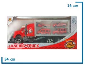 RACING TRUCK CAMION ROJO TRANSPORTE VEHICULOS DE EMERGENCIA