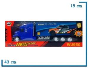 INERTIATOY CAR CAMION AZUL TRANSPORTE CAMIONETAS EN CAJA 1.30