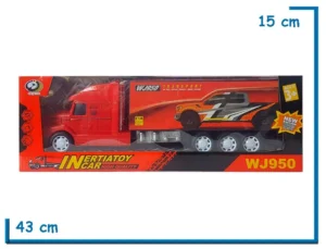 INERTIATOY CAR CAMION ROJO TRANSPORTE CAMIONETAS EN CAJA 1.30