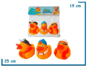 CHIFLES SET X3 PATITOS DISFRAZADOS EN BOLSA