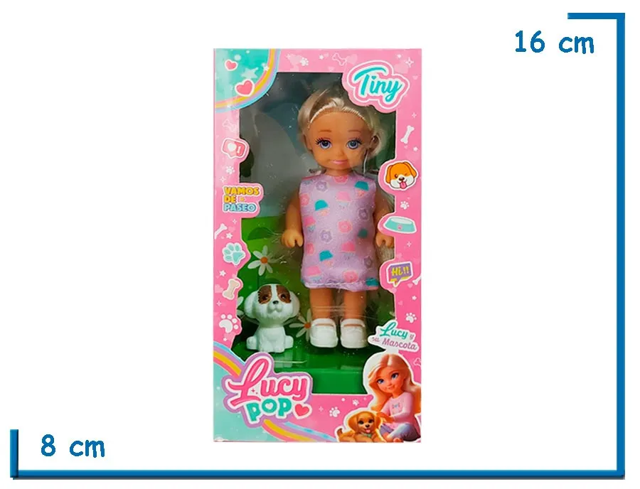 TINY LUCY POP MUÑECA VESTIDO CUPCAKES CON ACCESORIOS