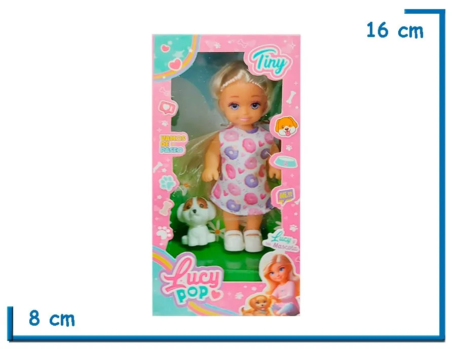 TINY LUCY POP MUÑECA VESTIDO DONAS CON ACCESORIOS
