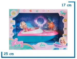 TINY LUCY POP MUÑECA LANCHA CELESTE CON ACCESORIOS