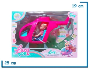 TINY LUCY POP MUÑECA VESTIDO JEAN CON HELICOPTERO