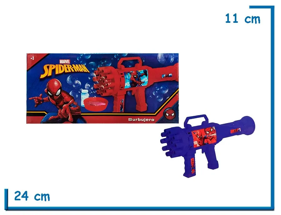 SPIDERMAN BURBUJERO MULTIPLE A PILA AZUL