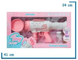 TINY BUBBLES ROSA BURBUJERO ELECTRICO AMETRALLADORA EN CAJA