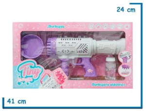 TINY BUBBLES VIOLETA BURBUJERO ELECTRICO AMETRALLADORA EN CAJA