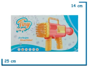 TINY BUBBLES PISTOLA BURBUJERO ROJA A PILA