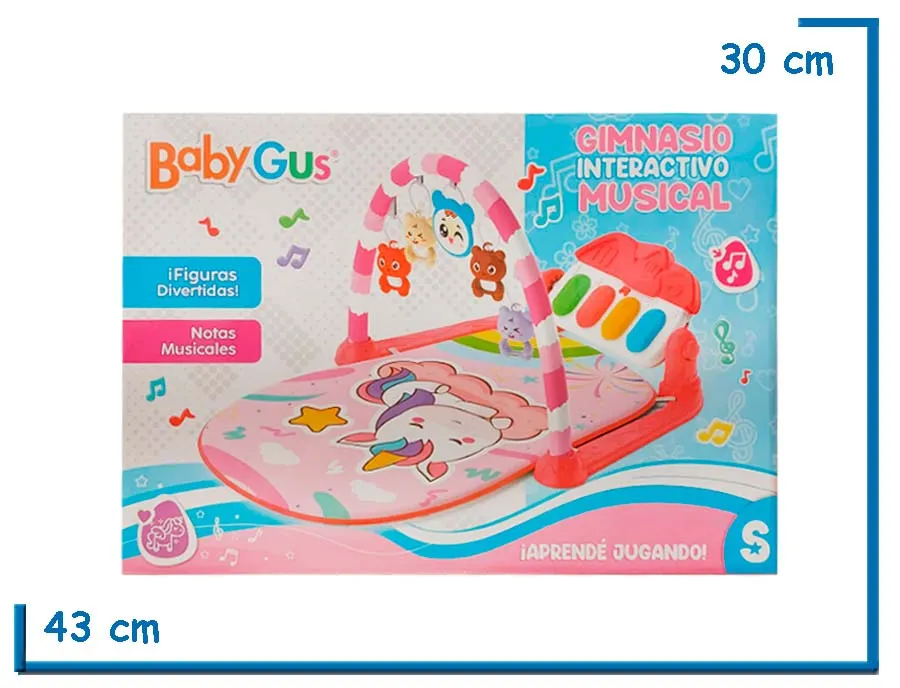 BABY GUS GIMNASIO INTERACTIVO MUSICAL UNICORNIO