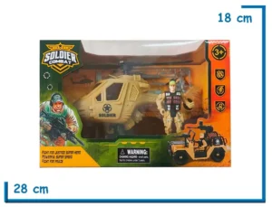 SOLDIER COMBAT SET SOLDADO CON HELICOPTERO