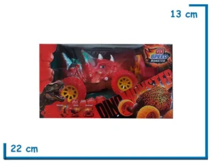 GO SPEED MONSTER DINO MONSTER ROJO CON LUCES RC