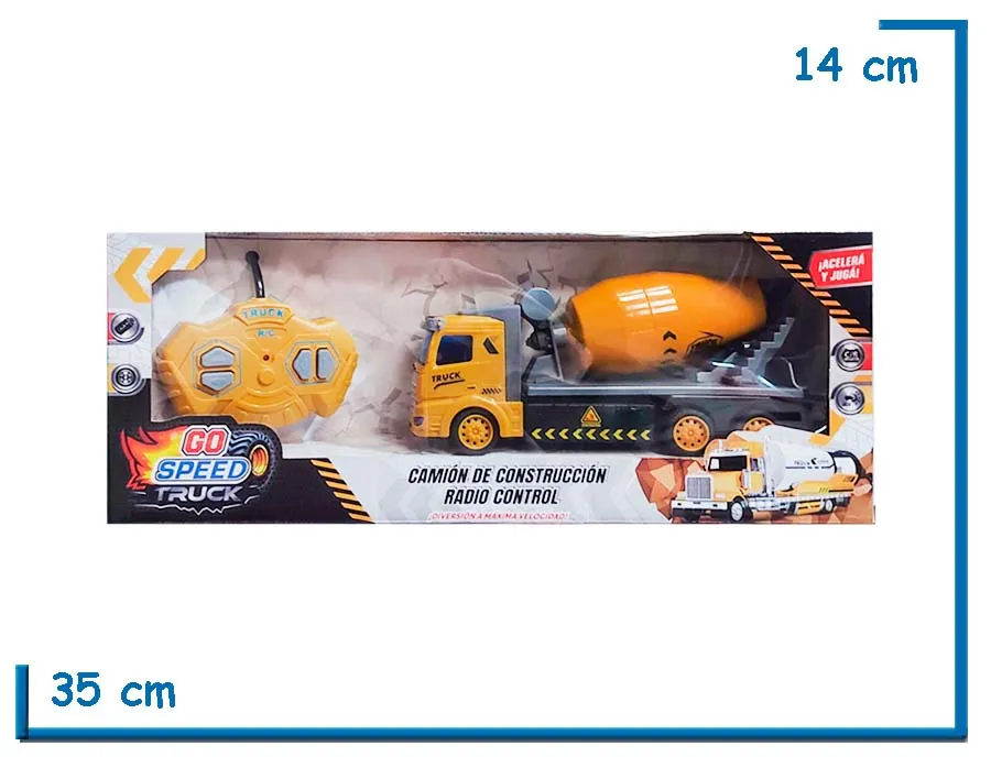 GO SPEED TRUCK CAMION DE CONSTRUCCION MEZCLADORA RC