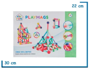 KIDS CLUB PLAYMAGS CONSTRUCCION MAGNETICA 42PZS