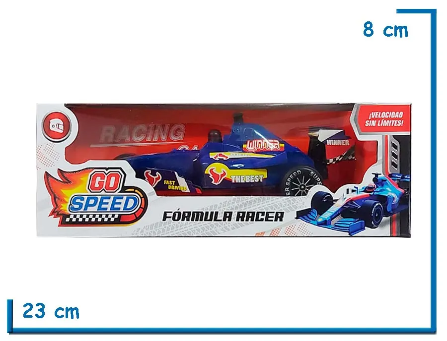 GO SPEED FORMULA RACER AZUL A FRICCION EN CAJA