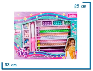 TINY SET DE TRENZAS CON CEPILLO Y ACCESORIOS