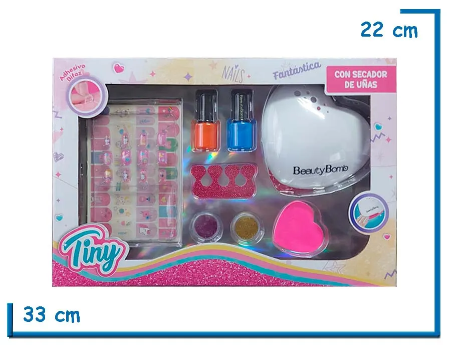 TINY NAILS SET DE UÑAS CON SECADOR EN CAJA