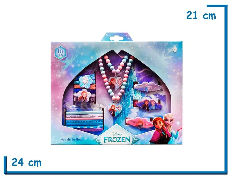 FROZEN ACCESORIOS DE PELO Y COLLAR ROSA