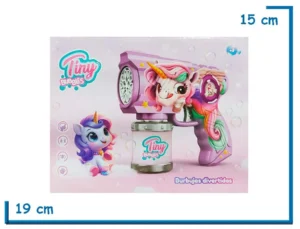TINY BUBBLES PISTOLA BURBUJERO UNICORNIO A PILA