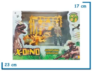 X-DINO AVENTURAS JURASICAS FIGURA CON DINO Y ACCESORIOS