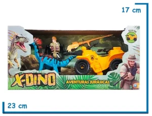 X-DINO AVENTURAS JURASICAS FIGURA CON DINO Y CUATRICICLO