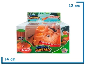 DINO QUE MUERDE TRICERATOPS MARRON