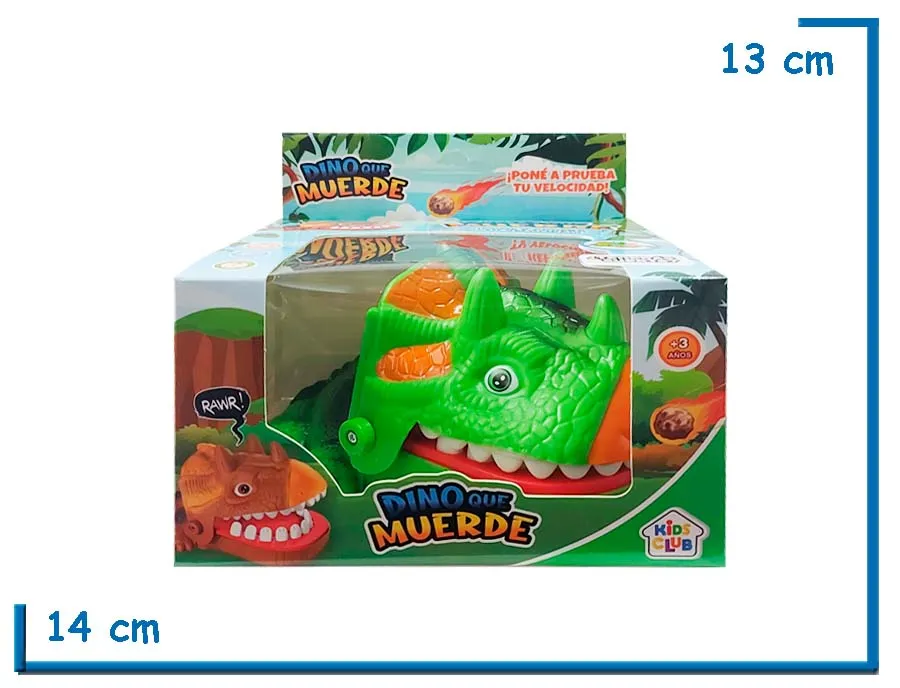 DINO QUE MUERDE TRICERATOPS VERDE