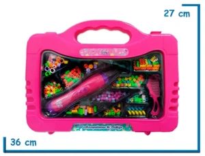 TINY VALIJA BIJOU CON TRENZADOR PARA PELO FUCSIA Y VIOLETA