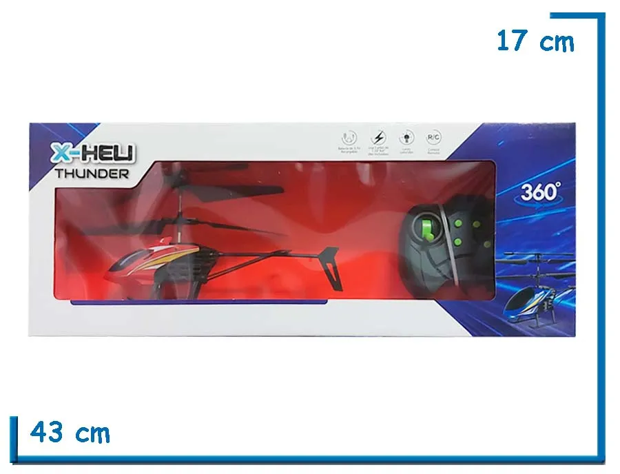 X-HELI THUNDER ROJO HELICOPTERO RADIO CONTROL